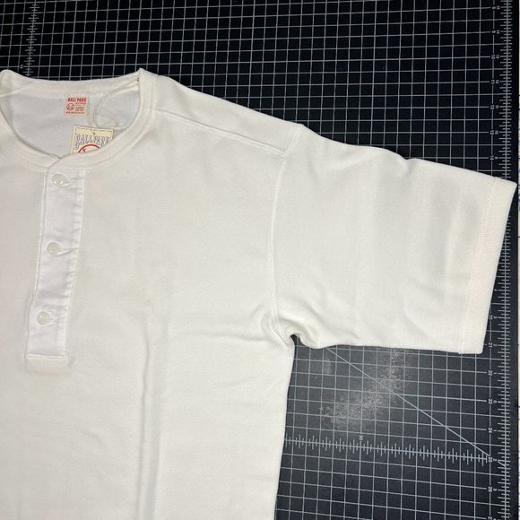 Real McCoy's UNION HENLEY UNDERSHIRT S/S White Size Large 42-44 - Picture 9 of 16